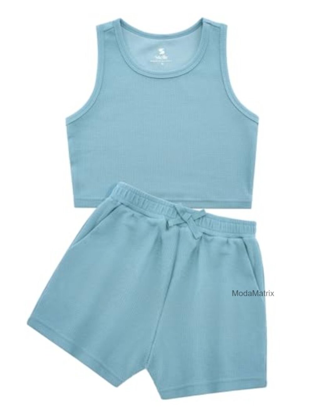 Girls 2 Piece Tank Top and Shorts Set with Pockets